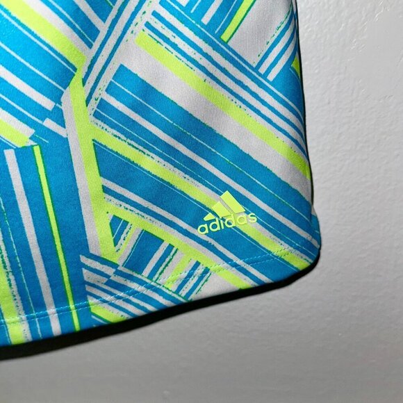 Adidas Girls Active Skort XL – Blue White Neon Yellow Tennis Golf Skirt Sz 14-15 - Picture 5 of 5